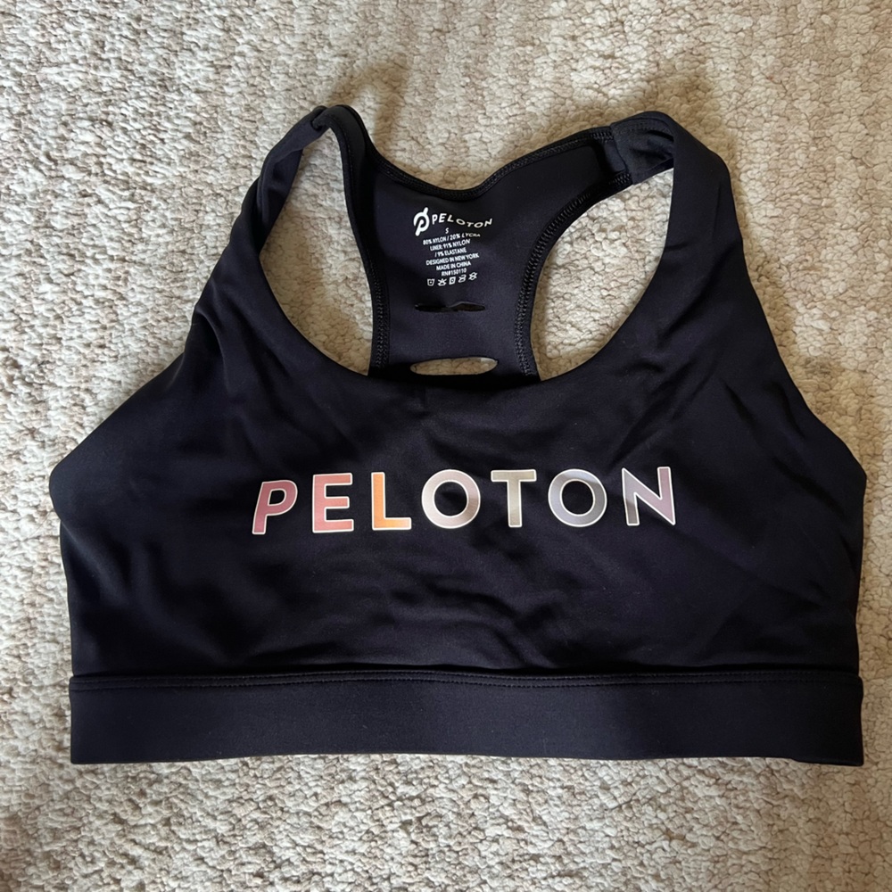 Peloton Black sports bra size small; barely worn